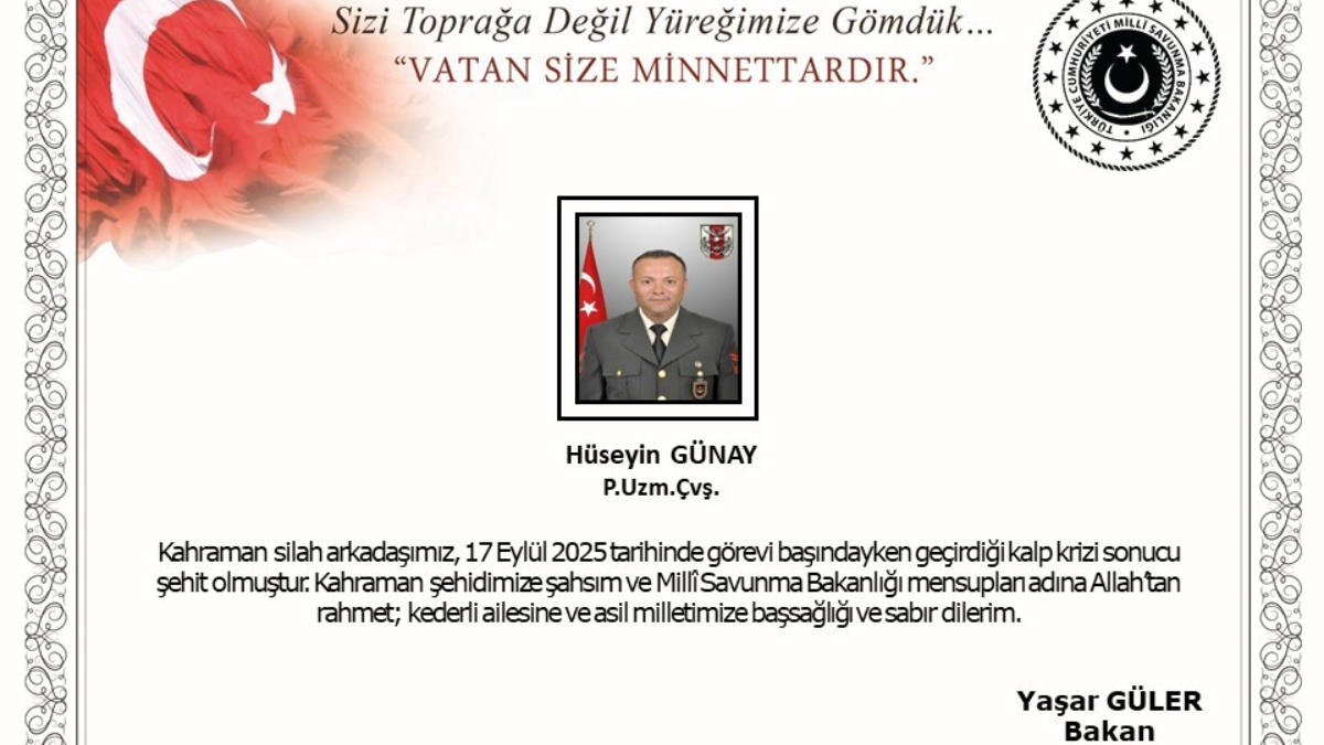 Ankara’da kalp krizi geçiren Uzman Çavuş şehit oldu