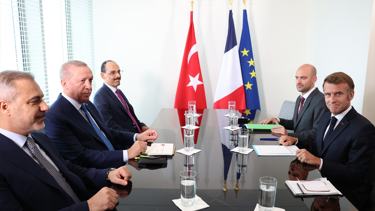 Cumhurbaşkanı Erdoğan, BM’de Macron ile görüştü