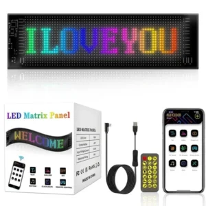Kişiselleştirilebilir Matrix Car LED Ekran (37x9cm)