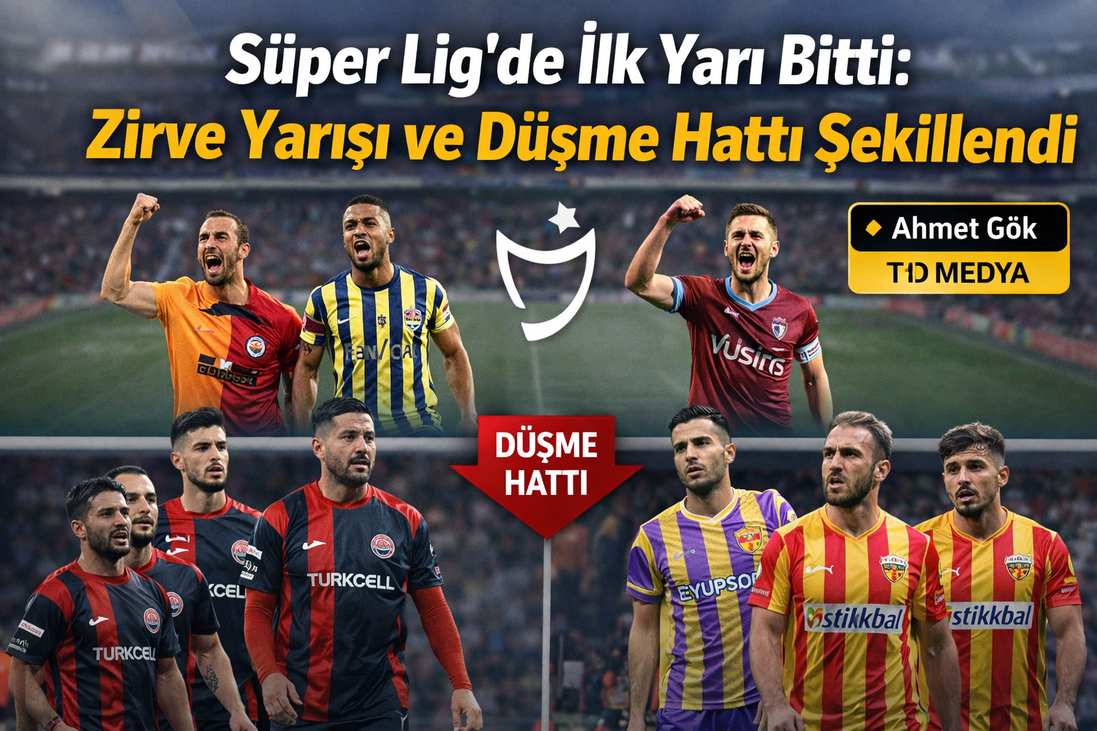 Süper Lig’de İlk Yarı Bitti: Zirve Yarışı ve Düşme Hattı Şekillendi