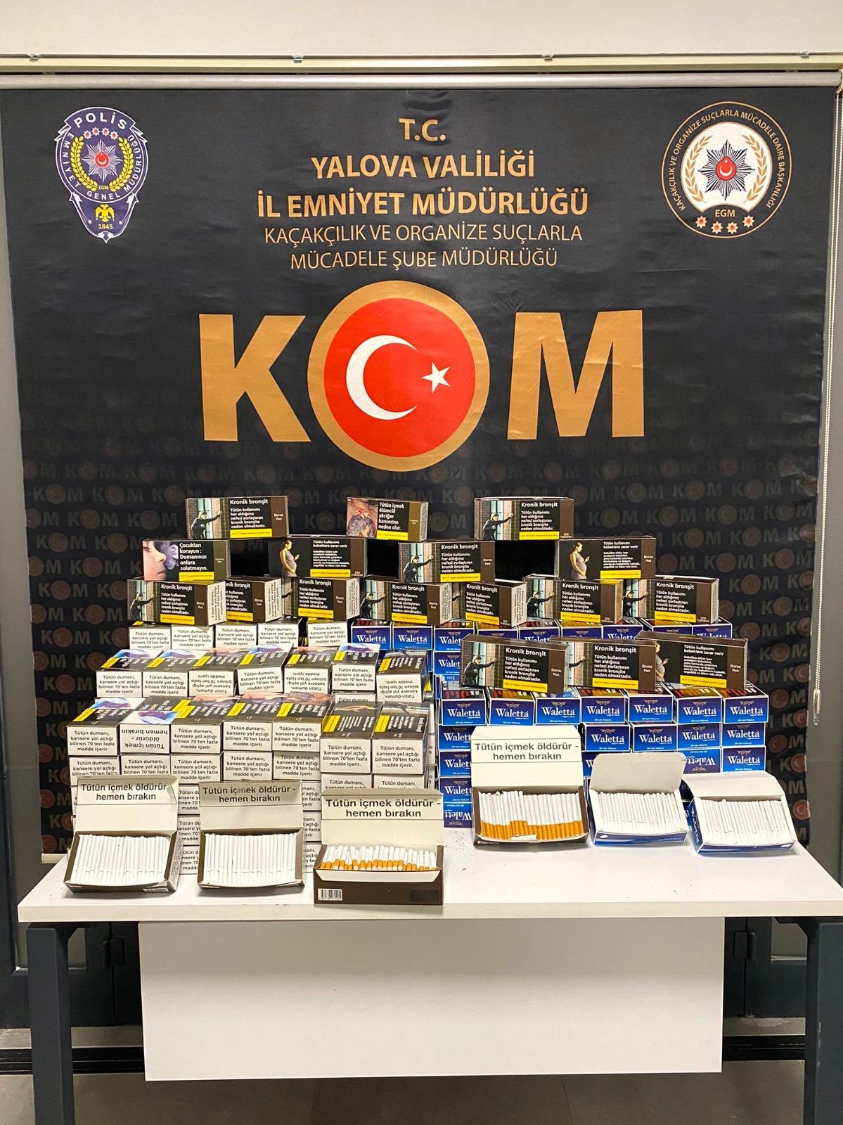 Yalova’da Kayıt Dışı Tütün ve Sigara Operasyonu: 1,5 Ton Açık Tütün Ele Geçirildi