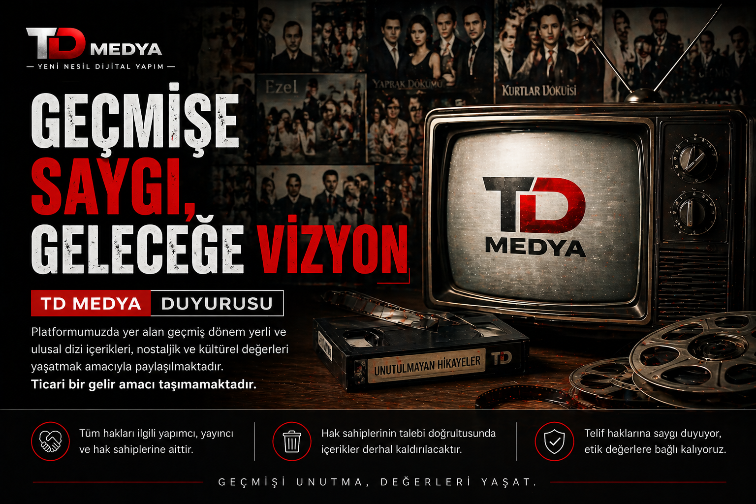 Geçmiş Diziler Hakkında Duyuru | TD Medya