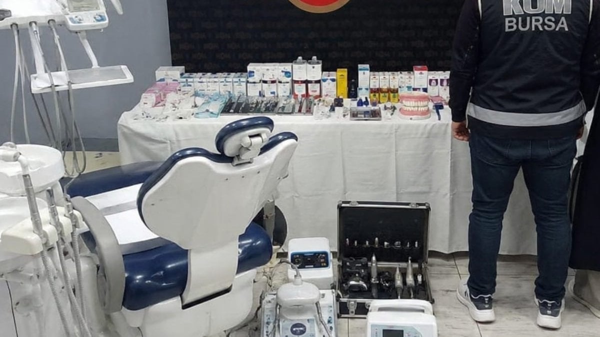 Bursa’da sahte diş hekimlerinin işlettiği kaçak muayenehaneye baskın
