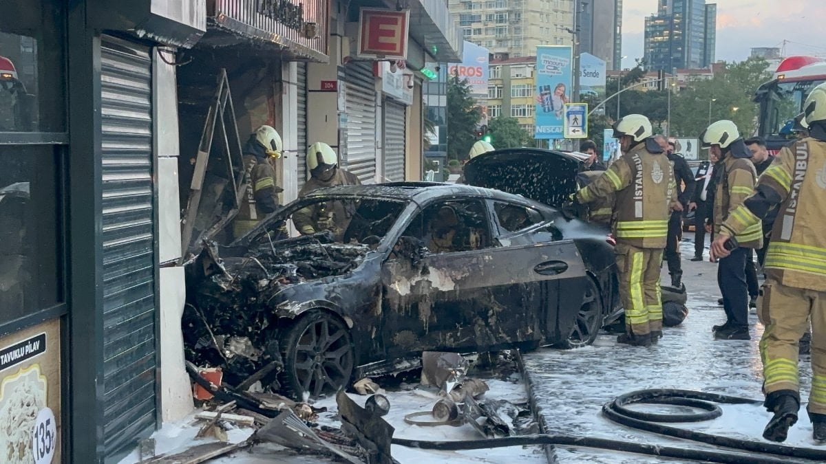 İstanbul’da lüks araç hurdaya çıktı