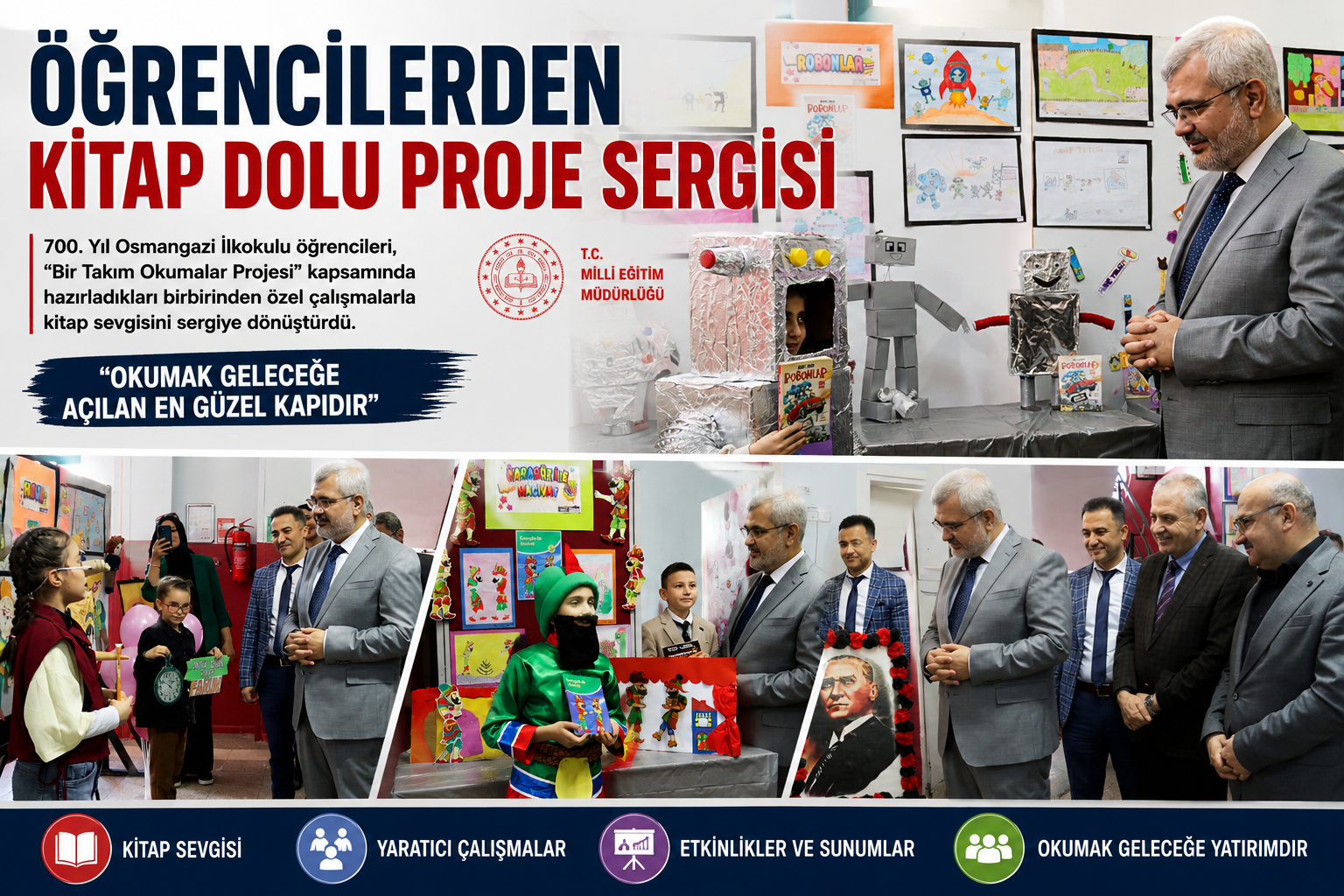 700.Yıl Osmangazi İlkokulu’ndan Kitap Dolu Proje Sergisi