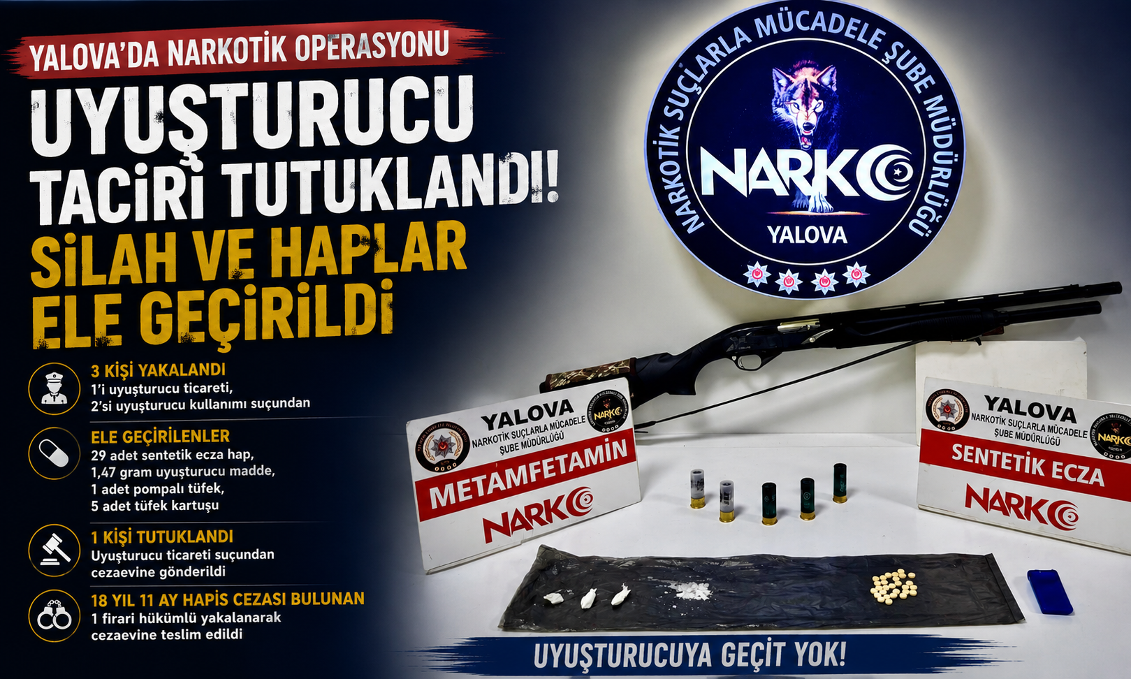 Yalova’da Narkotik Operasyonu: Uyuşturucu Taciri Tutuklandı