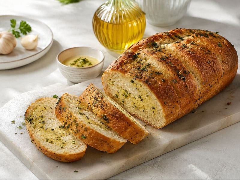 Aromasıyla Lezzetini Katlayan Sarımsaklı Ekmek Tarifi