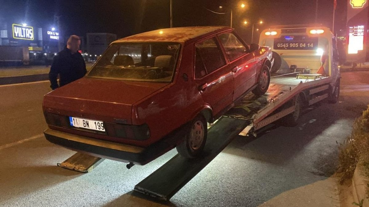 Bolu’da polisten kaçan sürücüye 200 bin lira ceza kesildi