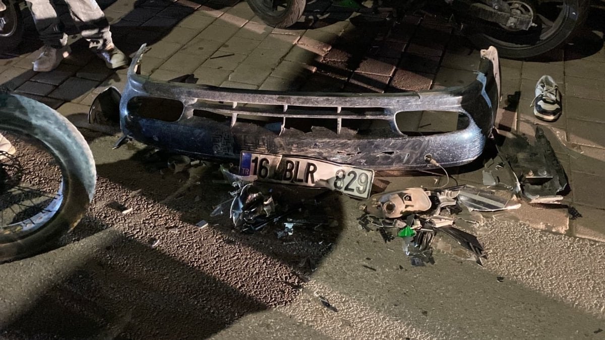 Bursa’da kaza sonrası kaçan alkollü sürücü, otomobilinin düşen plakasından yakalandı