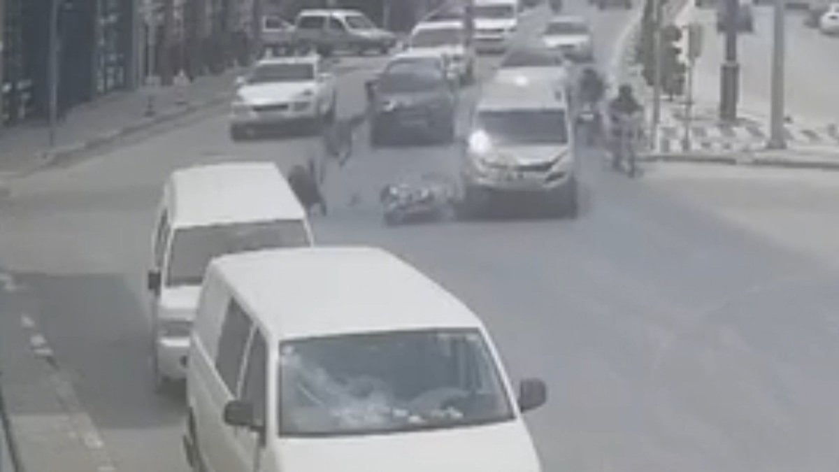 Karaman’da motosikletli sürücü ölümden döndü