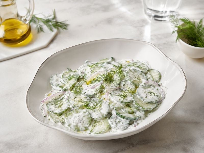 Kremalı Salatalık Salatası Tarifi