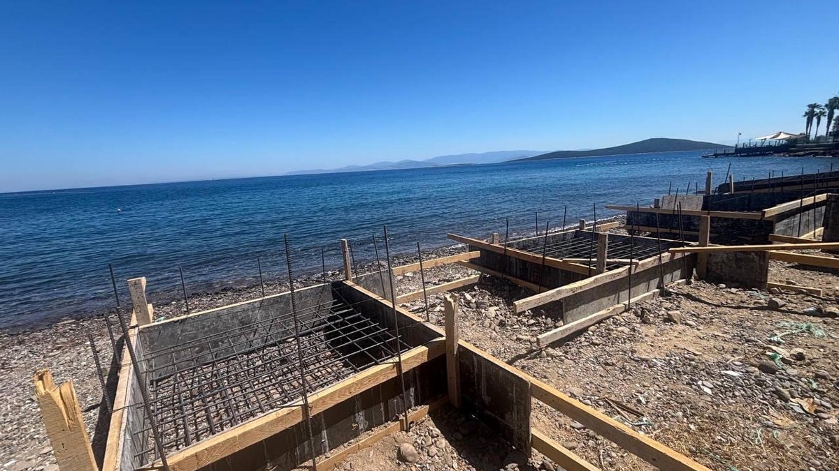 Muğla’da sahilde beton dökümüne 150 bin lira ceza