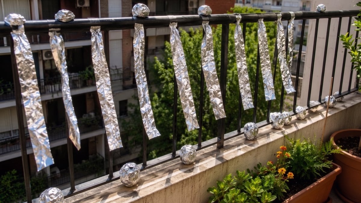 Son günlerde herkes bunu yapıyor: Balkona neden alüminyum folyo asılıyor