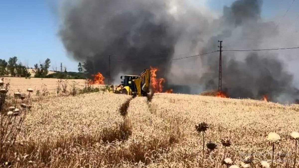 Tekirdağ’da 50 dekar ekili buğday yandı