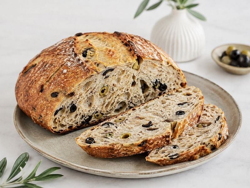 Autolyse (Otoliz) Tekniği İle Zeytinli Artisan Ekmek Tarifi