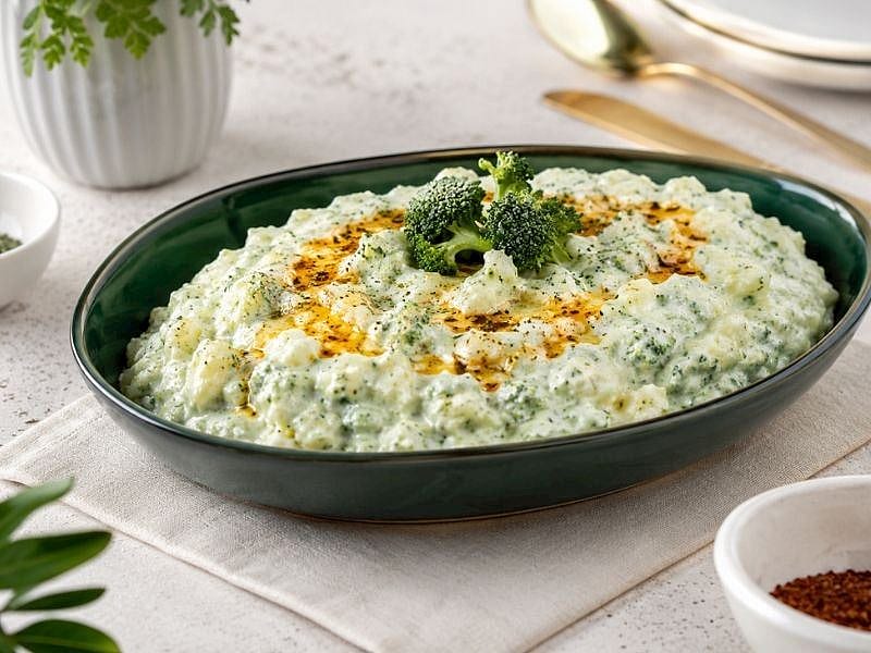 Tam Kıvamında Patatesli Brokoli Mezesi Tarifi