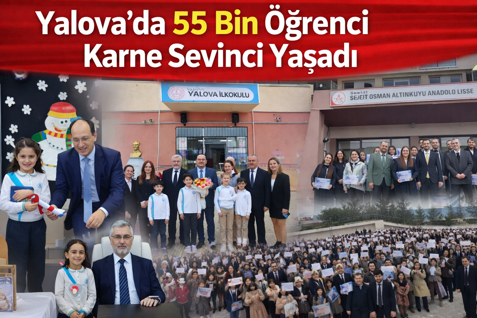 Yalova’da 55 Bin Öğrenci Karne Sevinci Yaşadı