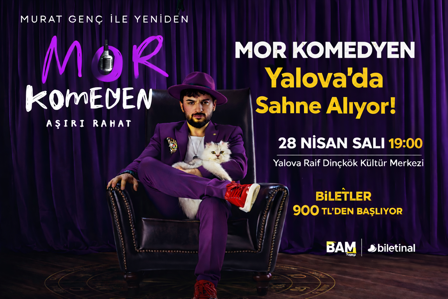 Morkomedyen Stand Up Gösterisi Yalova’da Sahne Alıyor