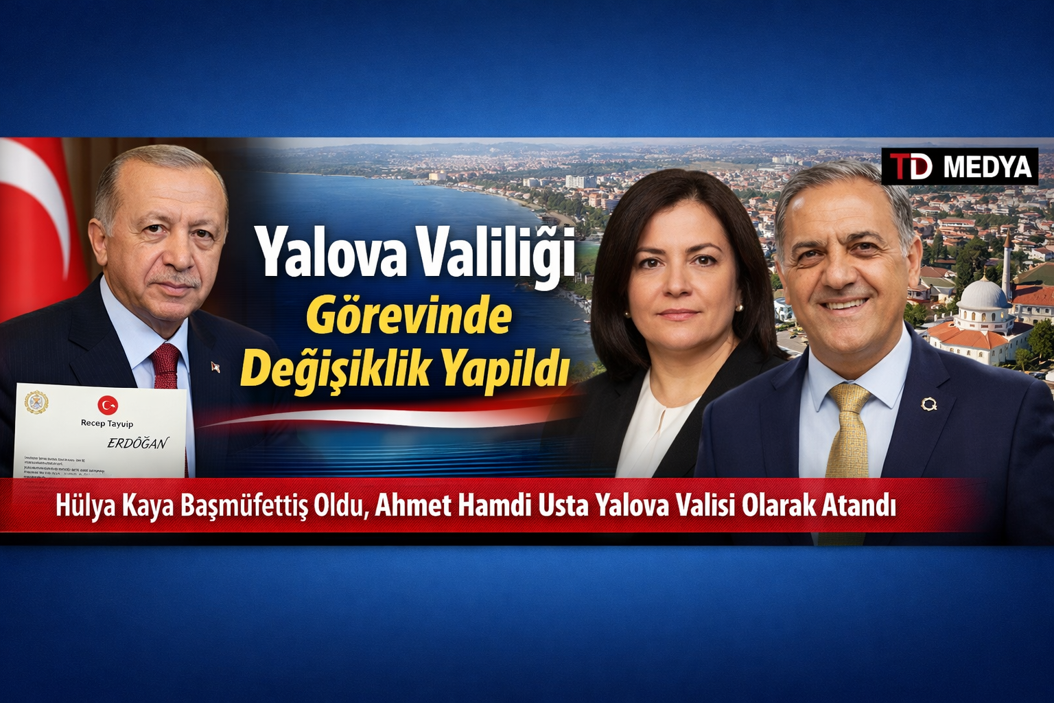 Yalova Valiliği Görevinde Değişiklik Yapıldı