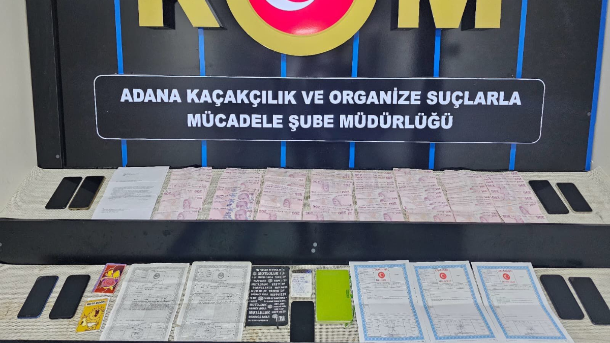 Adana’da gerçekleştirilen tefeci operasyonunda 3 şüpheli tutuklandı
