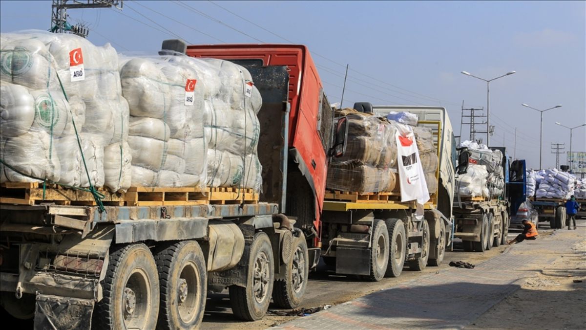 AFAD: 7 Ekim 2023’ten bu yana Gazze’ye 101.725 ton insani yardım malzemesi sevk edildi