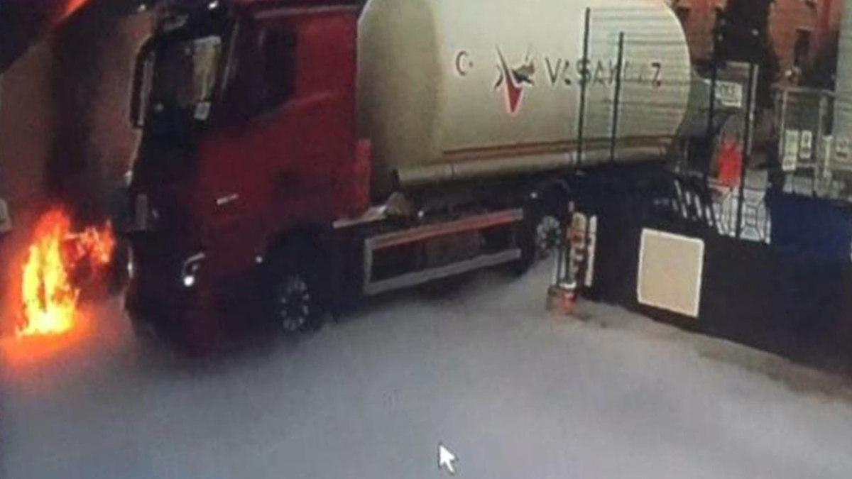 Aydın’da sıvı oksijen tankı dolumu sırasında yangın çıktı