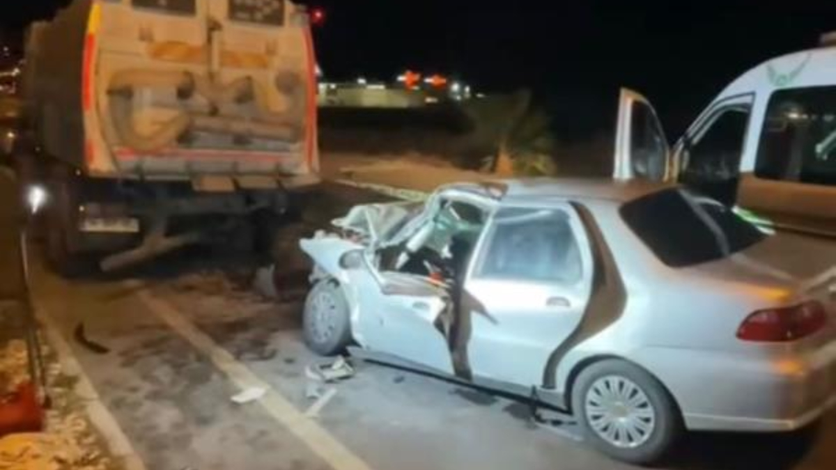 Aydın’da temizlik kamyonuna çarpan otomobilin sürücüsü öldü