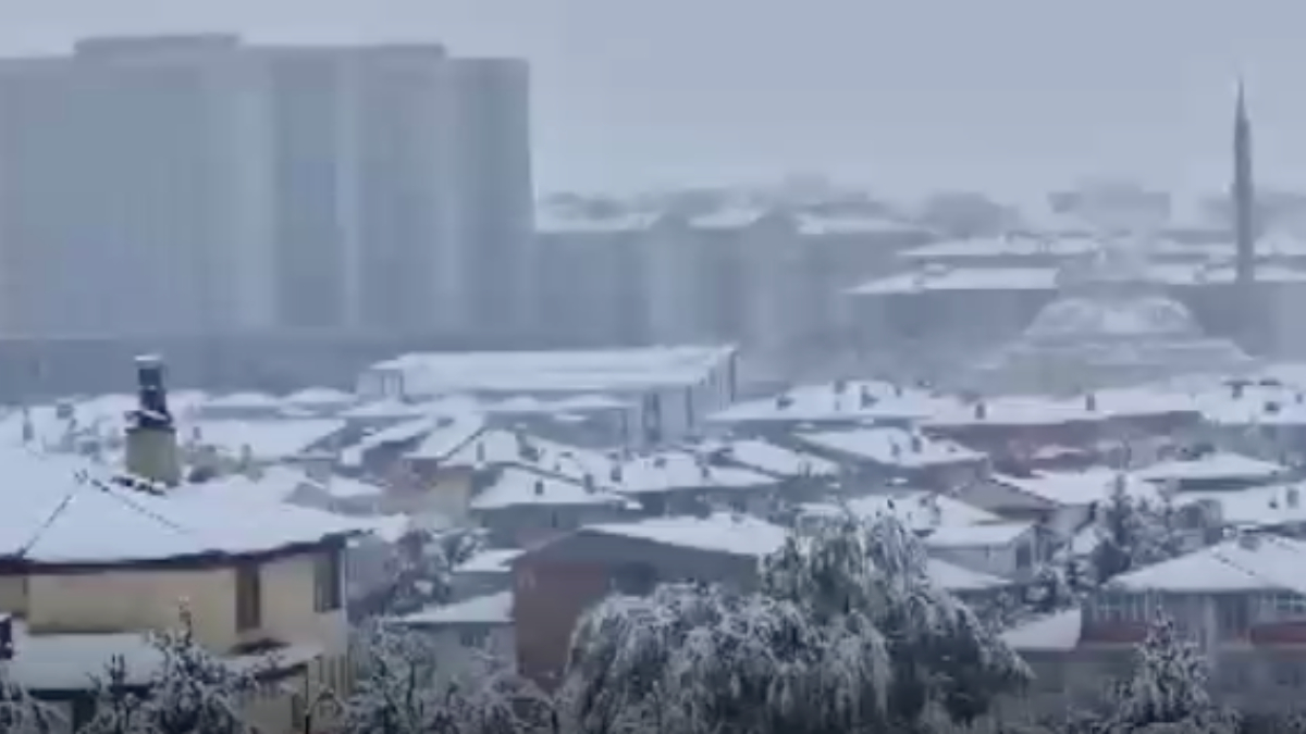 Erzurum kar sezonunu açtı: Şehir merkezi beyaza büründü