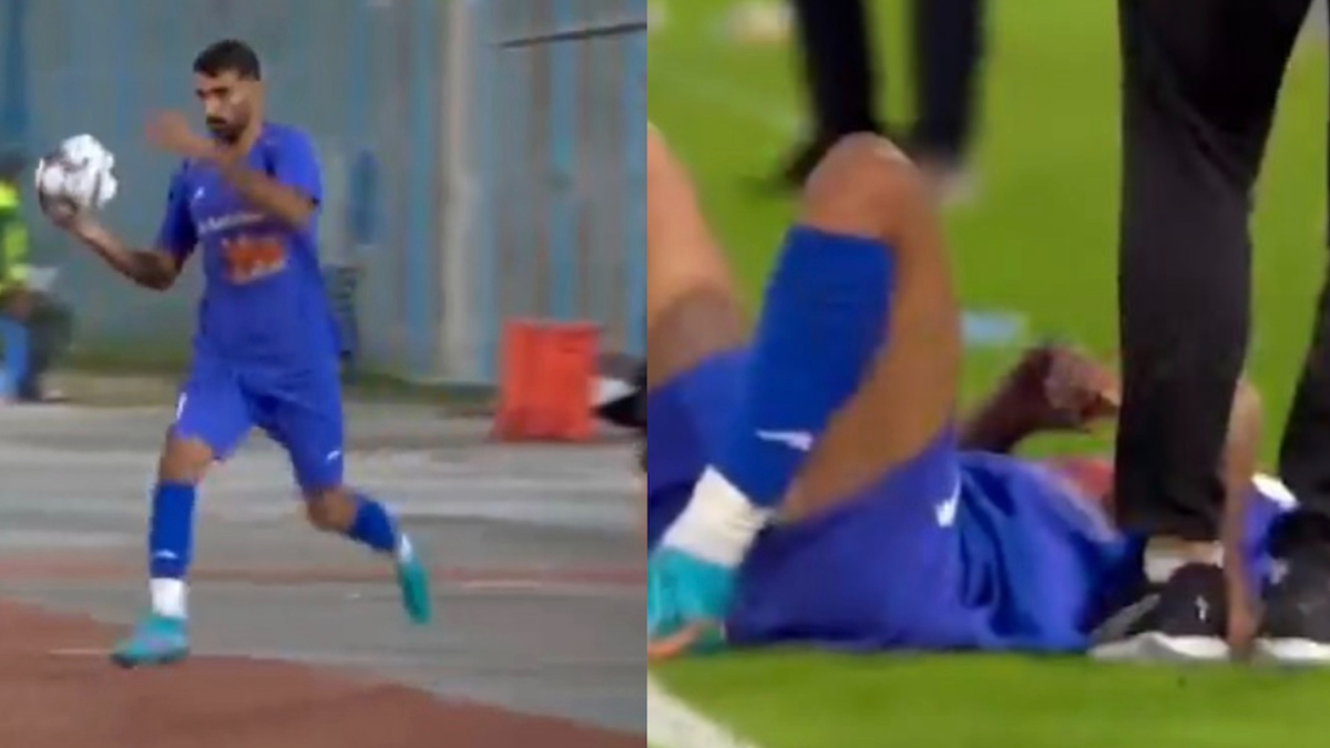 İranlı futbolcu taç atışını kullanırken boynunu kırıyordu