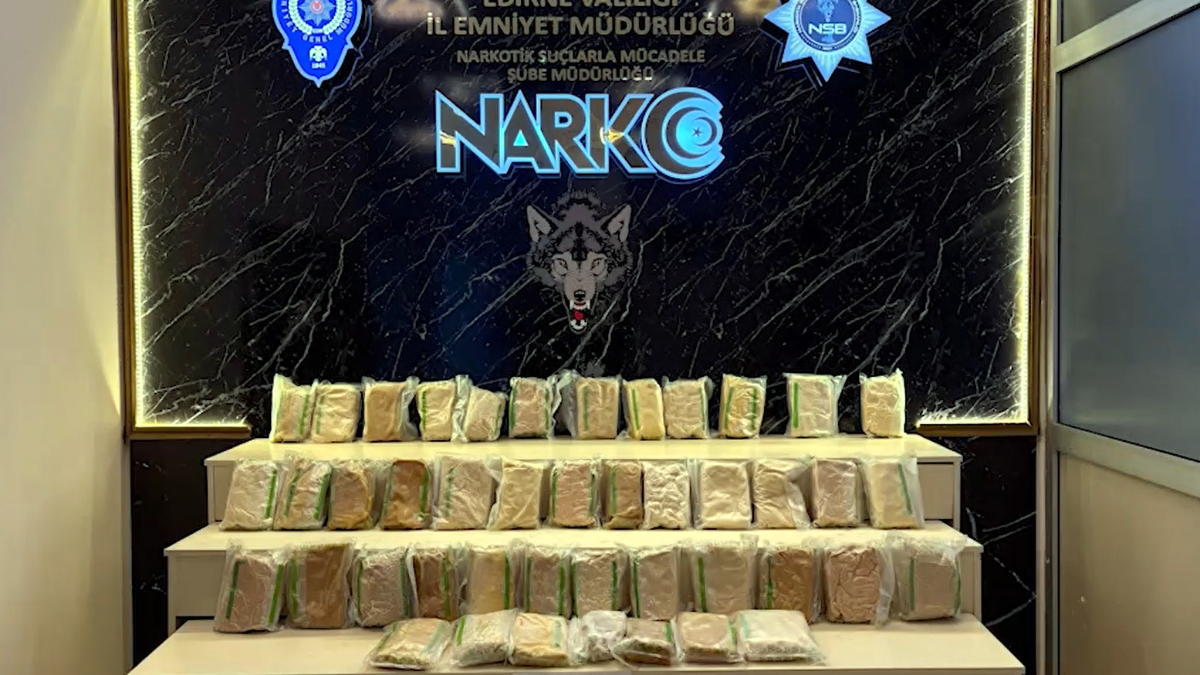 Edirne’de sınır kapısında tırdan 66 kilo uyuşturucu hammaddesi ele geçirildi