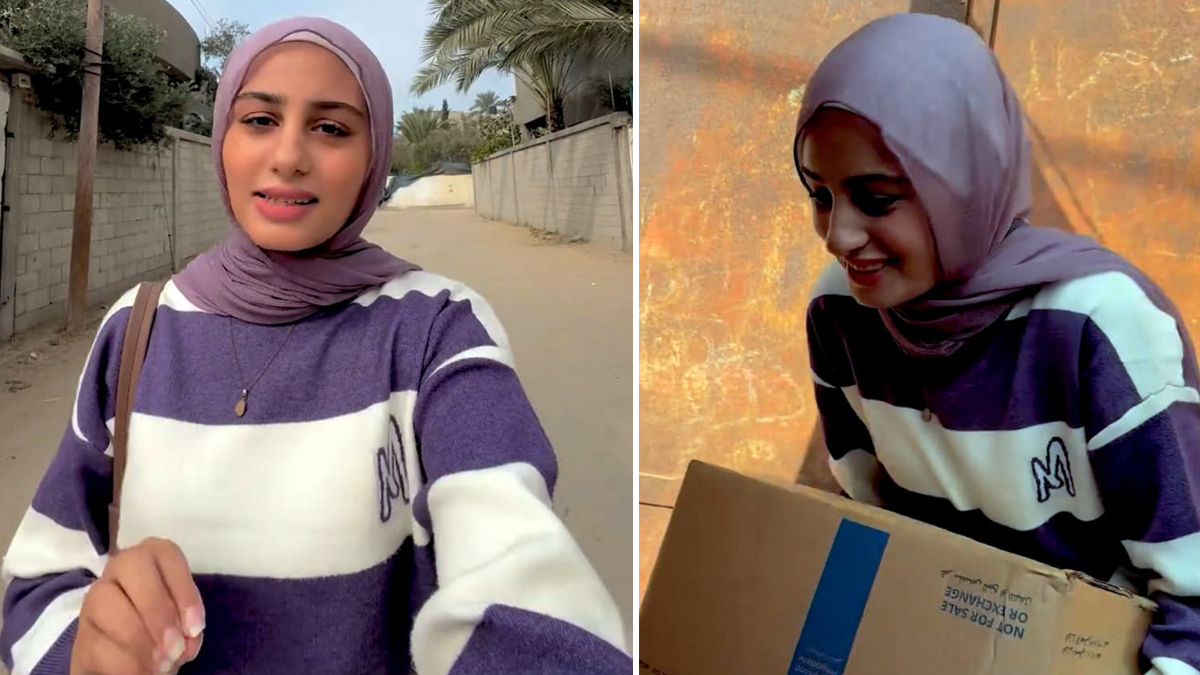 Gazzeli Savsan: Bu gıda kolisi Türkiye’den gelmiş, yaşasın Türkiye