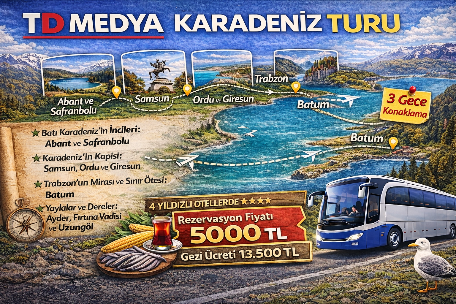 Haydi Yalova Karadeniz Turuna Yerinizi Ayırtın